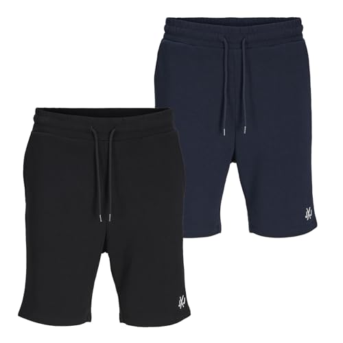 JACK & JONES Infinity Herren Sweat Shorts Gordon Freizeithose Jogginghose (DE/NL/SE/PL, Alphanumerisch, M, Regular, Regular, Gordon 2er Pack 1) von JACK & JONES