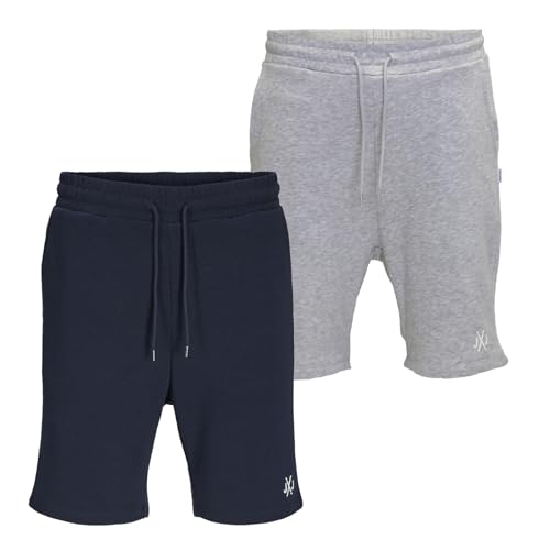 JACK & JONES Infinity Herren Sweat Shorts Gordon Freizeithose Jogginghose (DE/NL/SE/PL, Alphanumerisch, S, Regular, Regular, Gordon 2er Pack 3) von JACK & JONES