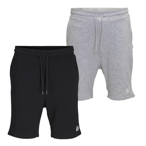 JACK & JONES Infinity Herren Sweat Shorts Gordon Freizeithose Jogginghose (DE/NL/SE/PL, Alphanumerisch, XXL, Regular, Regular, Gordon 2er Pack 2) von JACK & JONES