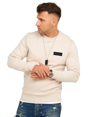 JACK & JONES Infinity Herren Sweatshirt POPS Pullover Sweater Moonbeam/Style 2 XXL von JACK & JONES