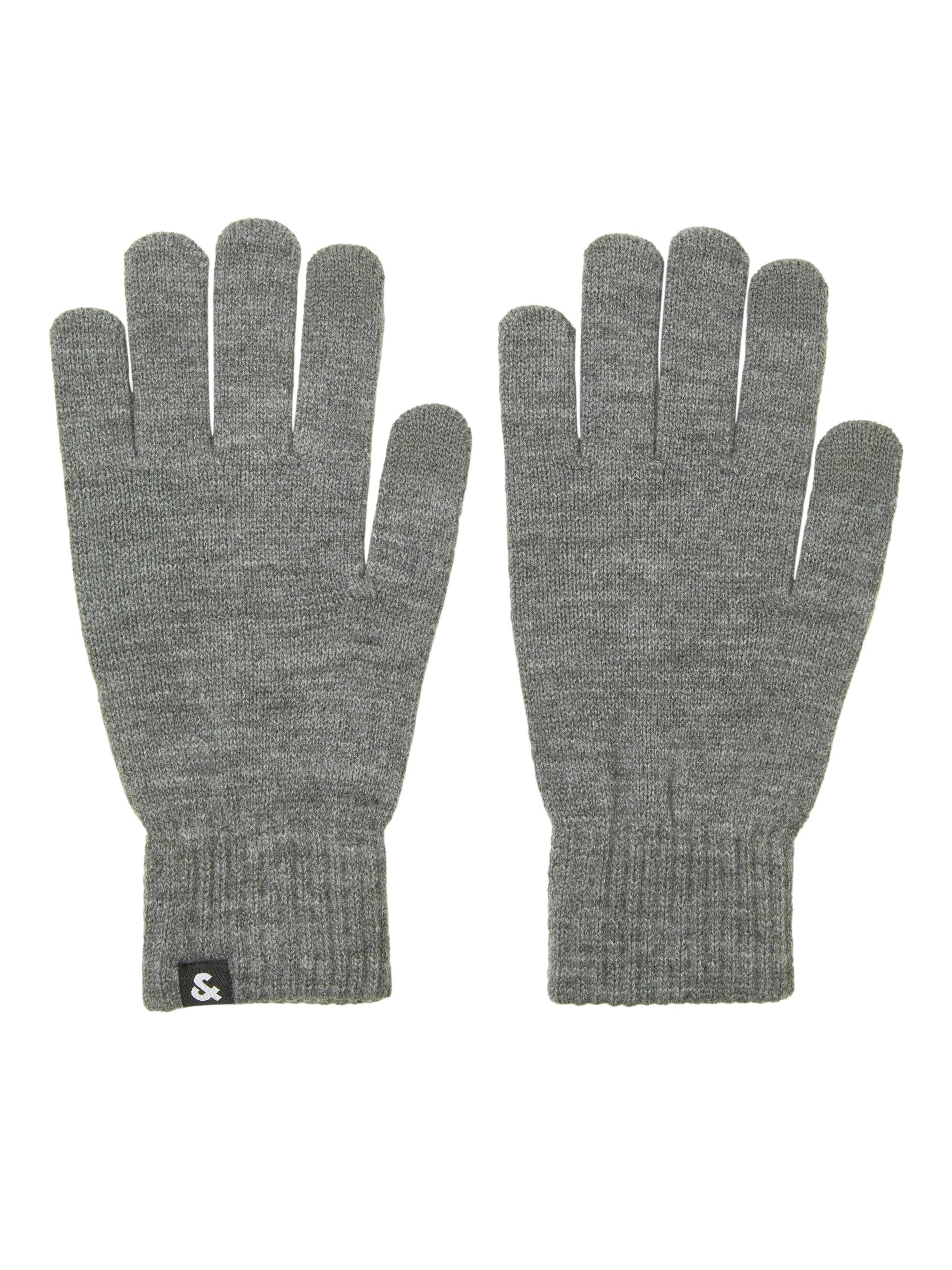JACK&JONES - JACBARRY KNITTED GLOVES NOOS grey melange - Gr. - ONE SIZE von JACK&JONES