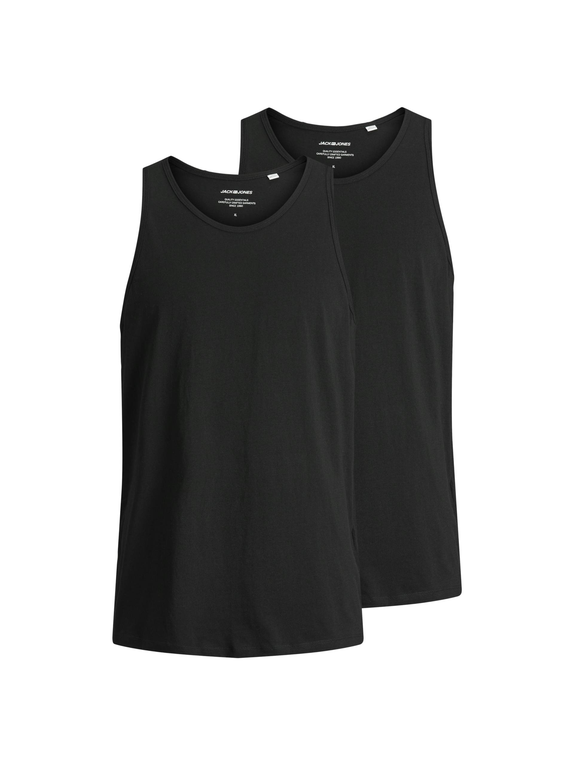 JACK&JONES - JACBASIC TANKTOP 2 PACK NOOS black - Gr. - XXL von JACK&JONES