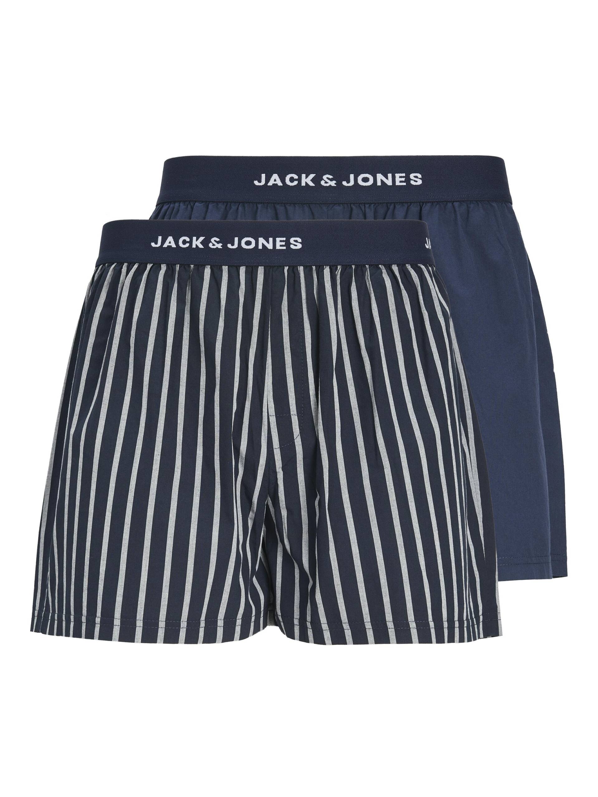 JACK&JONES - JACCODY WOVEN BOXERS 2 PACK navy blazer - Gr. - M von JACK&JONES