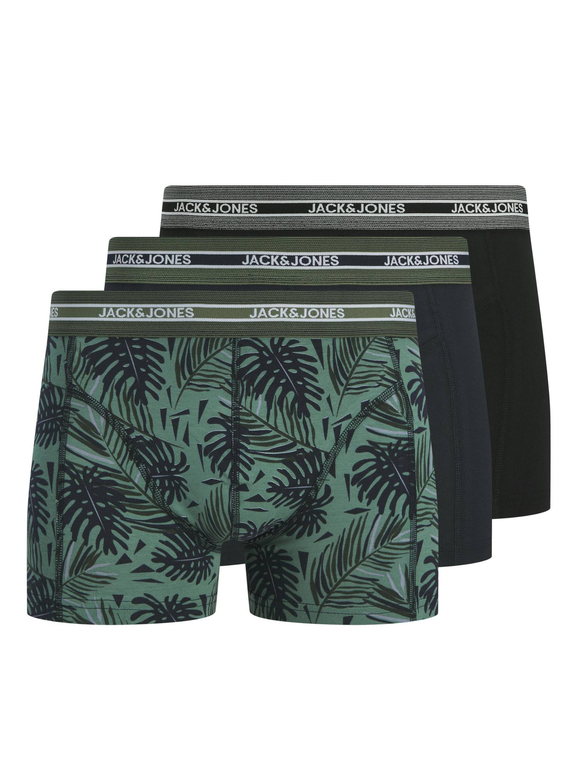 JACK&JONES - JACEZRA LEAVES TRUNKS 3 PACK JNR black - Gr. - 176 von JACK&JONES