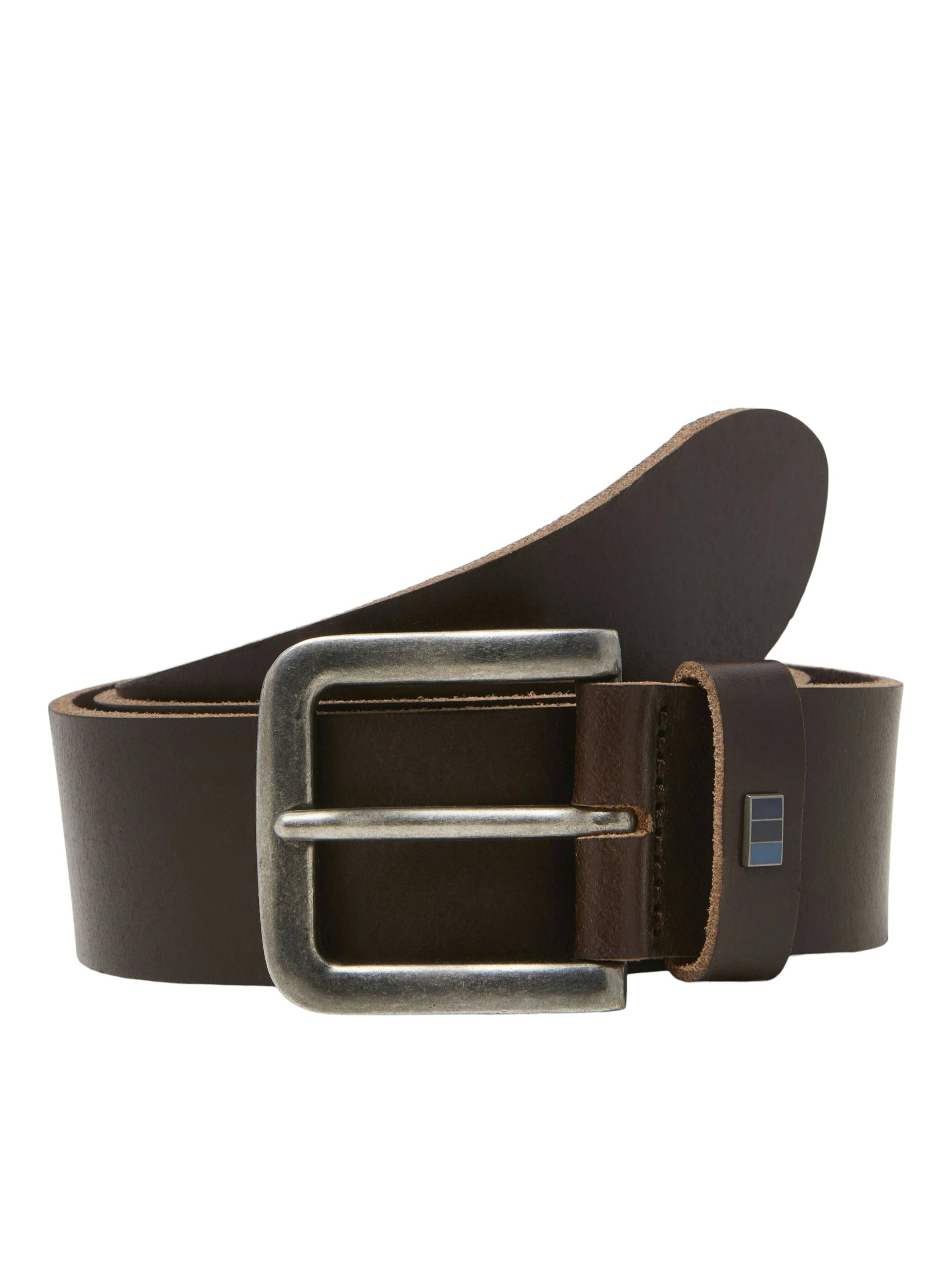JACK&JONES - JACFLAG LEATHER BELT 4 CM NOOS black coffee - Gr. - 90 von JACK&JONES