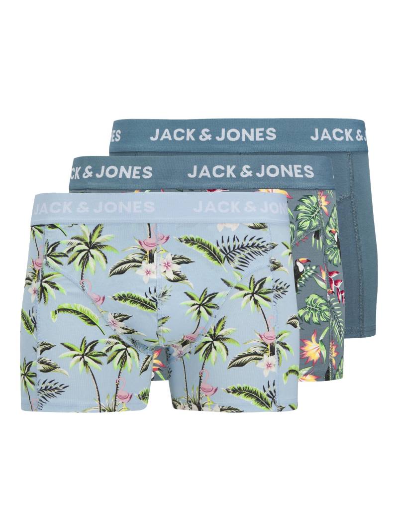 JACK&JONES - JACFLOWER BIRD TRUNKS 3 PACK SN chambray blue - Gr. - S von JACK&JONES