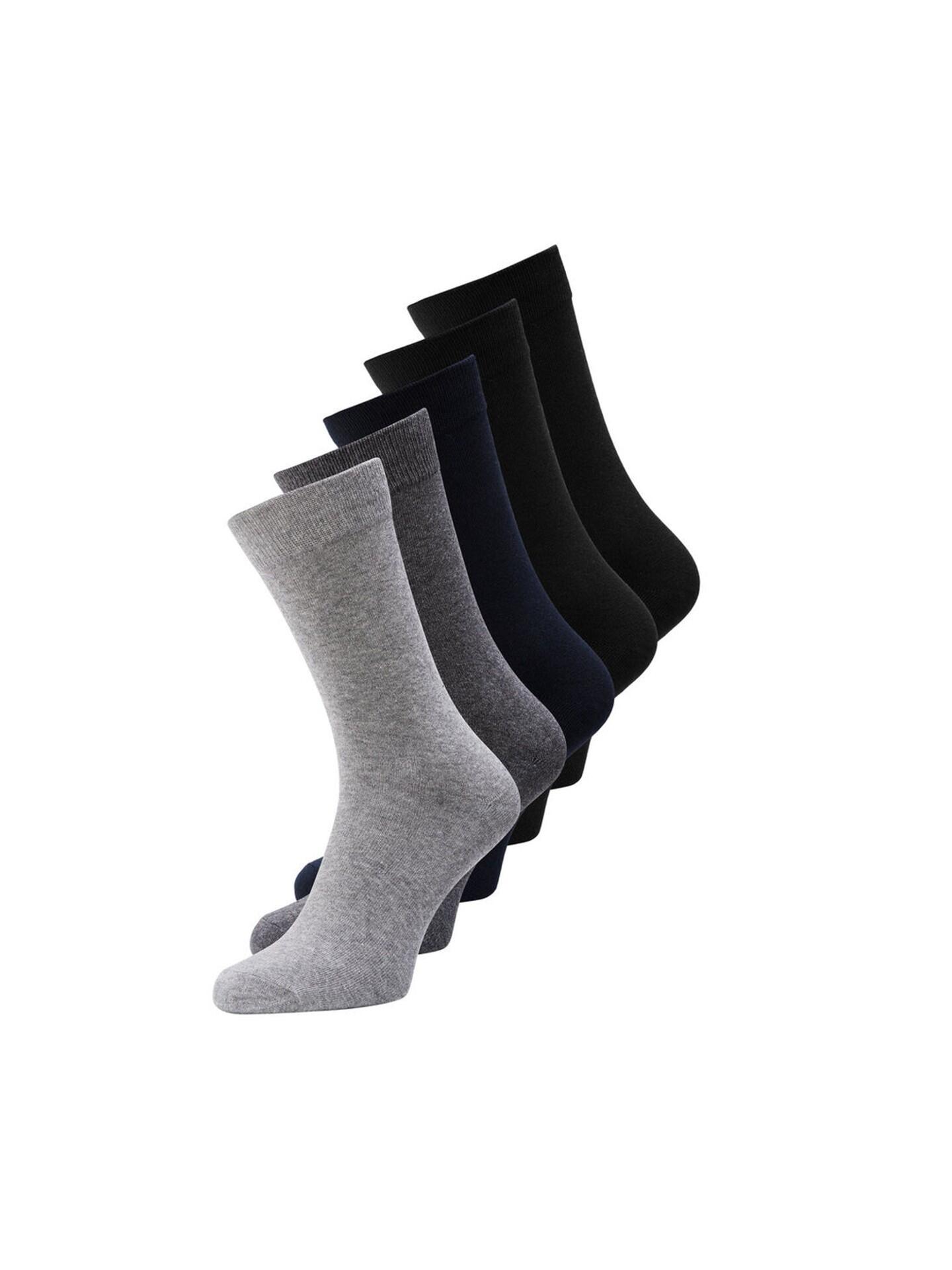 JACK&JONES - JACJENS SOCK 5 PACK NOOS dark grey melange - Gr. - ONE SIZE von JACK&JONES