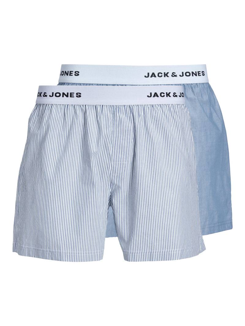JACK&JONES - JACLUMB WOVEN TRUNKS 2 PACK blue denim - Gr. - XXL von JACK&JONES