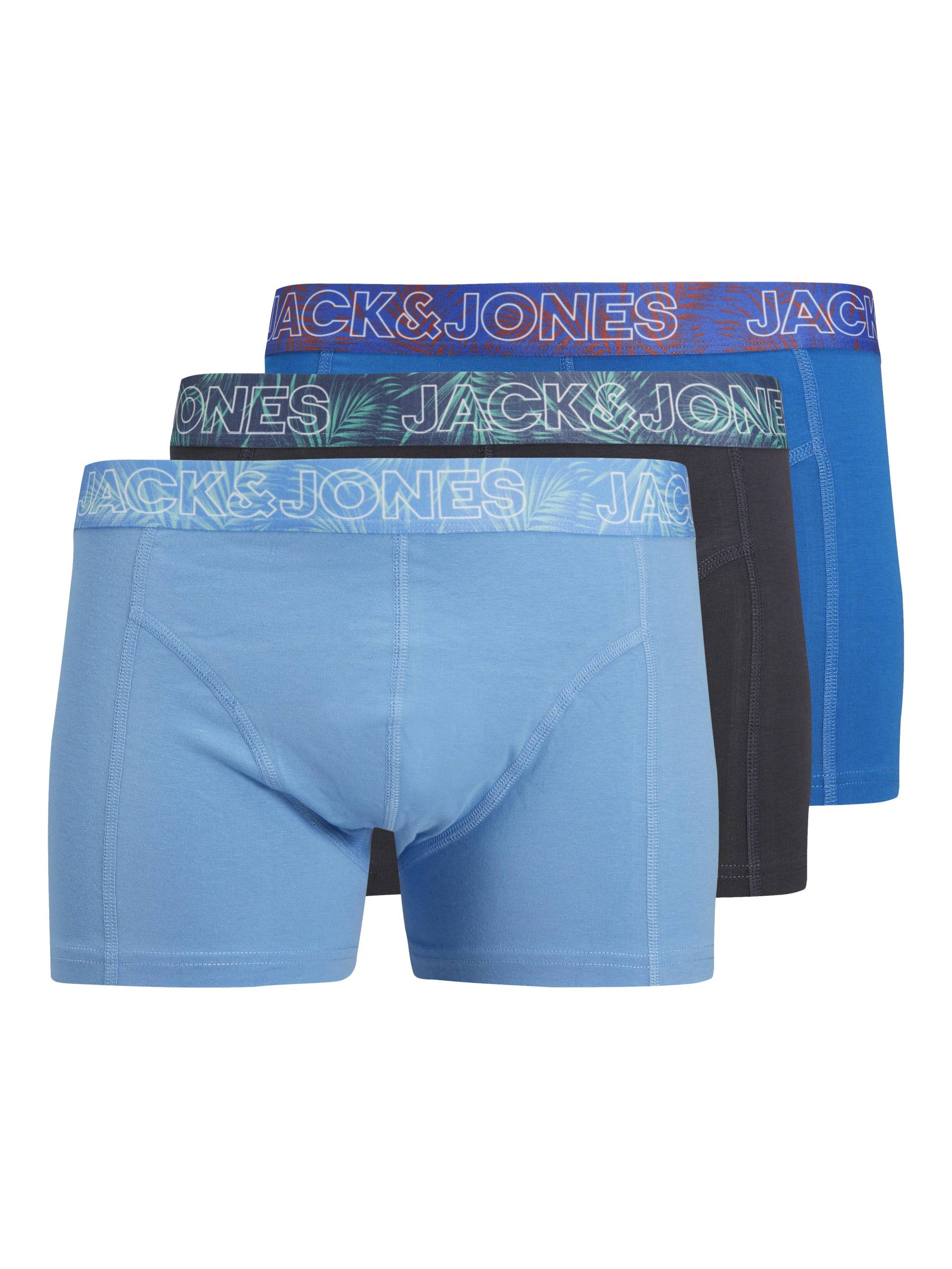 JACK&JONES - JACPETE SOLID TRUNKS 3 PACK JNR azure blue - Gr. - 140 von JACK&JONES