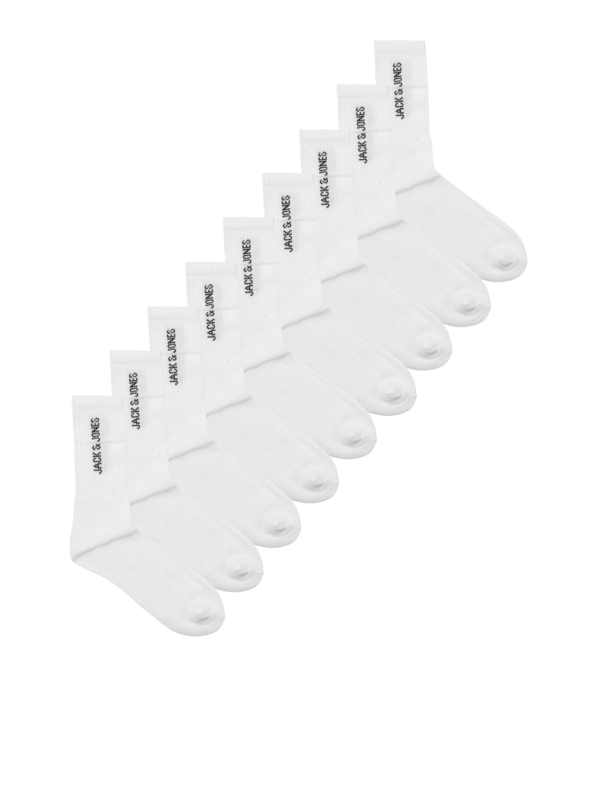 JACK&JONES - JACREGEN TENNIS SOCKS 9 PACK NOOS white - Gr. - ONE SIZE von JACK&JONES
