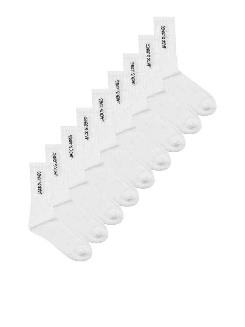JACK&JONES - JACREGEN TENNIS SOCKS 9 PACK NOOS white - Gr. - ONE SIZE von JACK&JONES