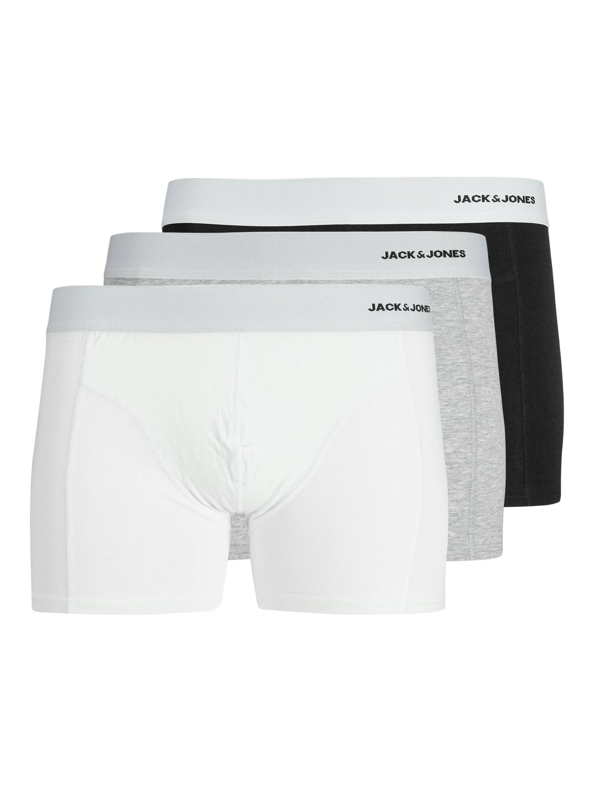 JACK&JONES - JACSENSE BAMBOO TRUNKS 3 PACK SN white - Gr. - L von JACK&JONES