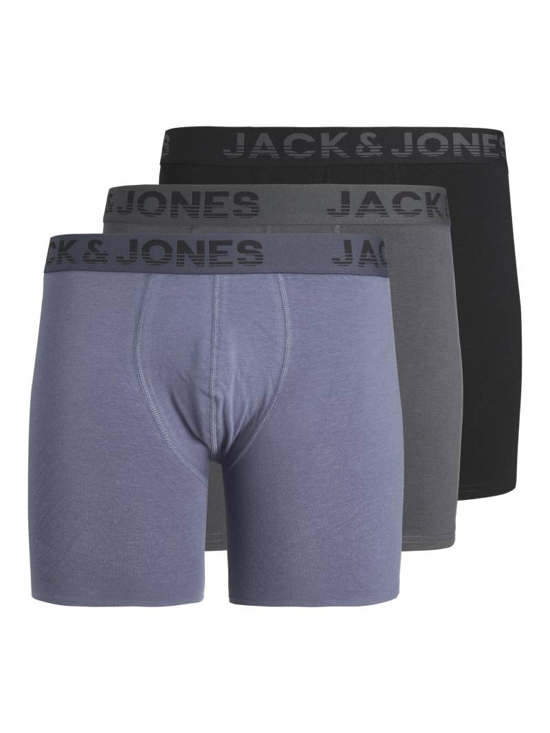 JACK&JONES - JACSHADE SOLID BOXER BRIEFS 3 PACK black - Gr. - L von JACK&JONES