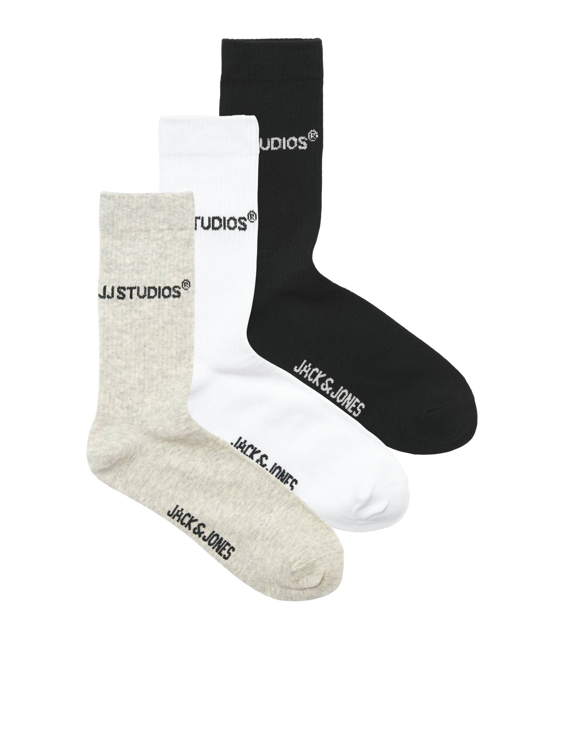 JACK&JONES - JACSOHO TENNIS SOCKS 3 PACK NOOS black - Gr. - ONE SIZE von JACK&JONES