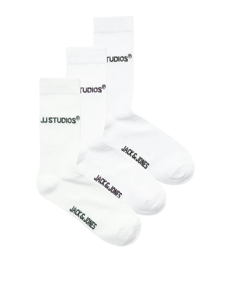 JACK&JONES - JACSOHO TENNIS SOCKS 3 PACK NOOS white - Gr. - ONE SIZE von JACK&JONES