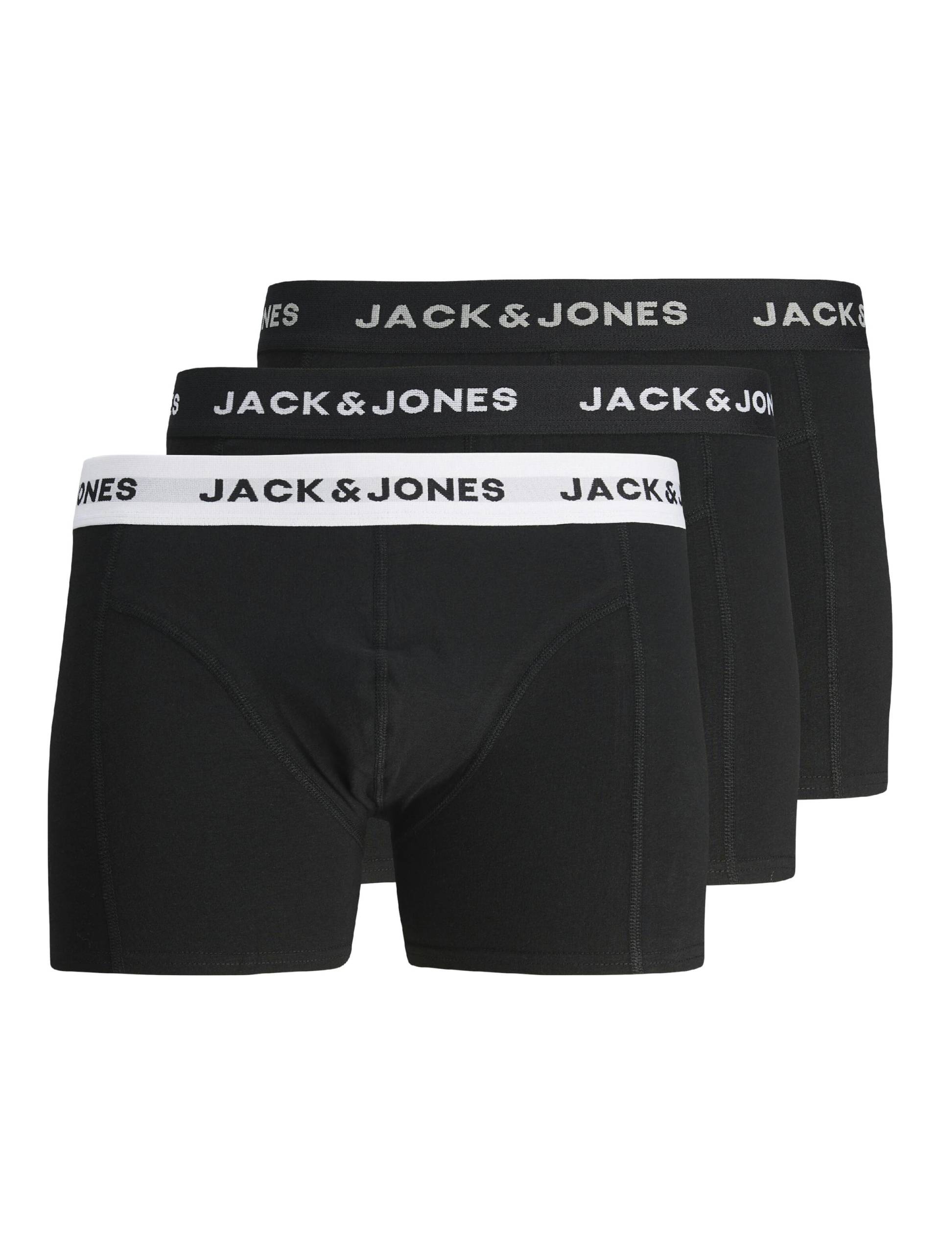 JACK&JONES - JACSOLID TRUNKS 3 PACK OP black - Gr. - XXL von JACK&JONES