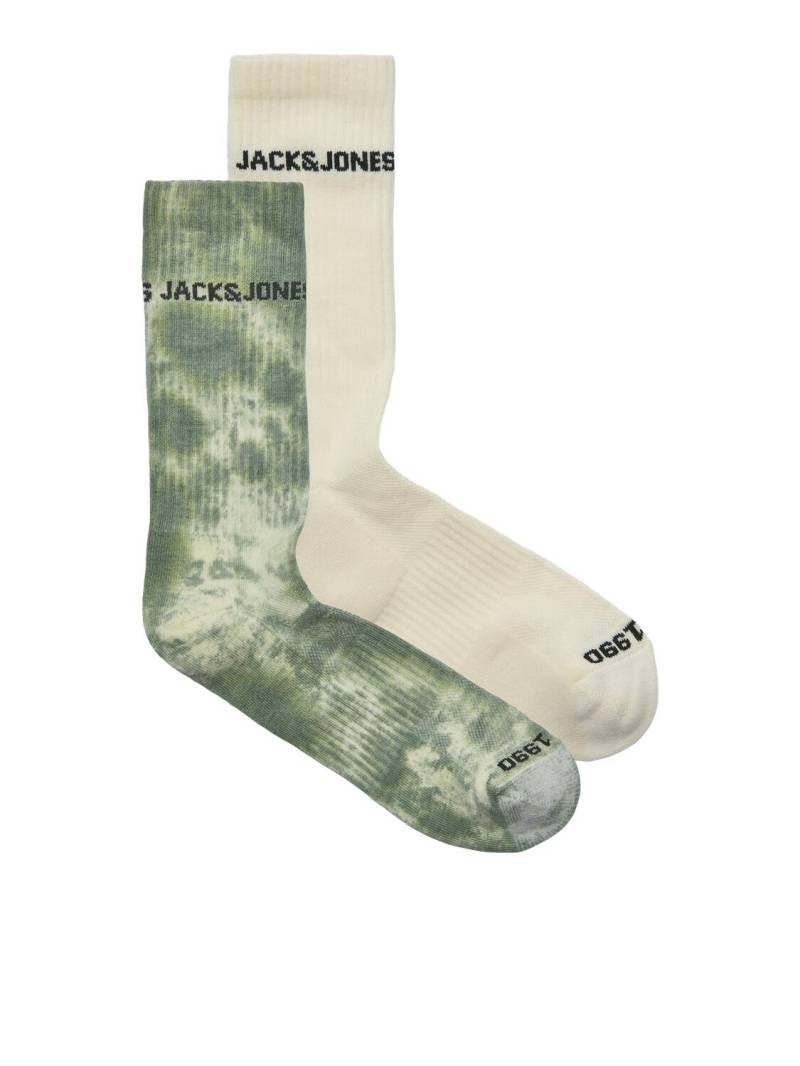 JACK&JONES - JACSPLASH TENNIS SOCKS 2 PACK antique white - Gr. - ONE SIZE von JACK&JONES