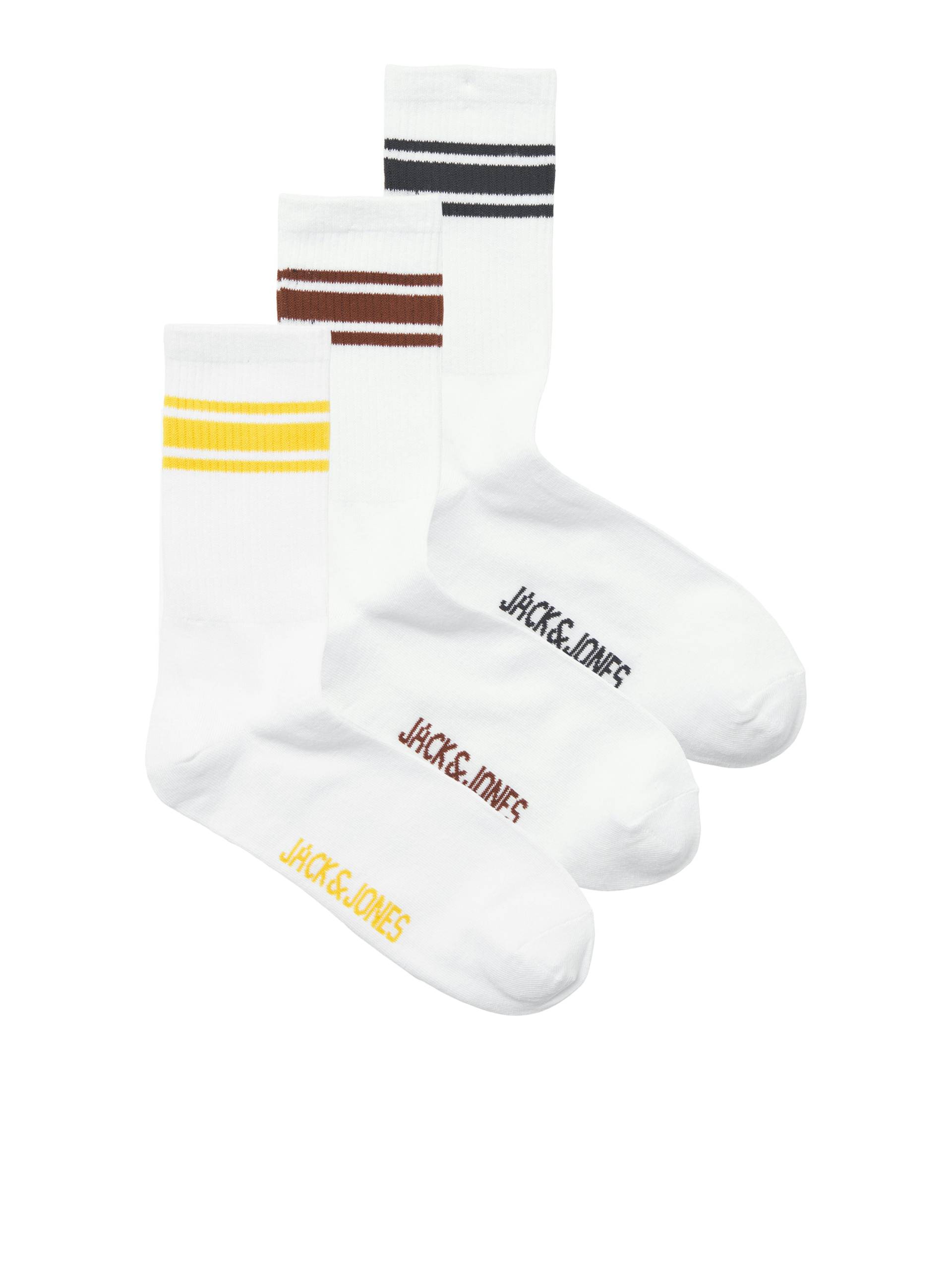 JACK&JONES - JACTREY TENNIS SOCKS 3 PACK bright white - Gr. - ONE SIZE von JACK&JONES