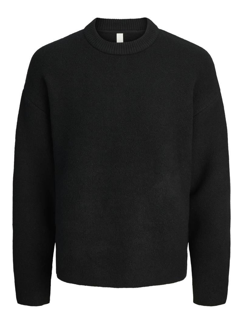 JACK&JONES - JCOBLANKS KNIT LS CREW NECK LN black - Gr. - M von JACK&JONES