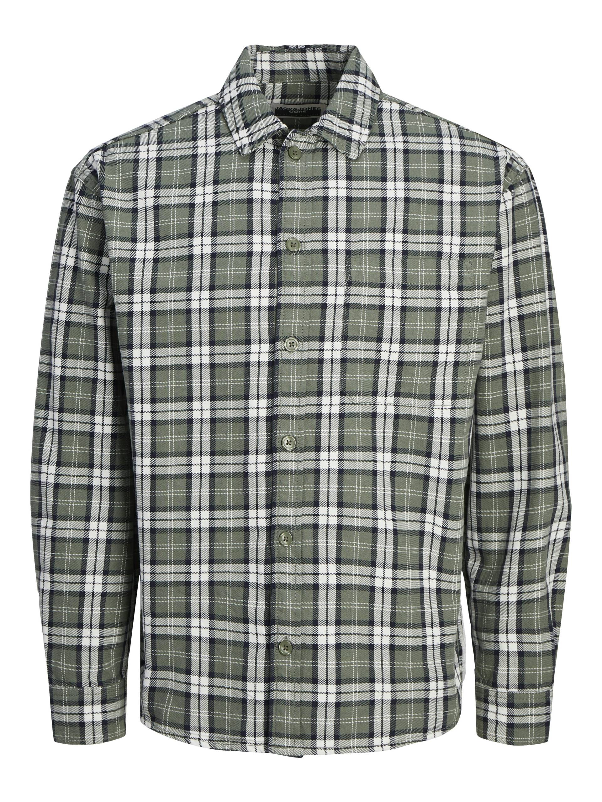 JACK&JONES - JCOCOLLECTIVE ZAC CHECK OVERSHIRT LS agave green - Gr. - S von JACK&JONES