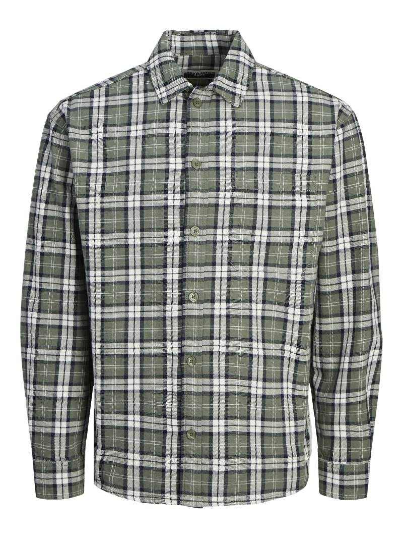 JACK&JONES - JCOCOLLECTIVE ZAC CHECK OVERSHIRT LS agave green - Gr. - S von JACK&JONES