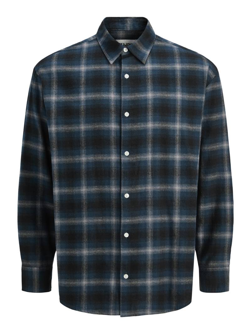 JACK&JONES - JCOCOVER CHECKED FLANNEL SHIRT LS pageant blue - Gr. - S von JACK&JONES