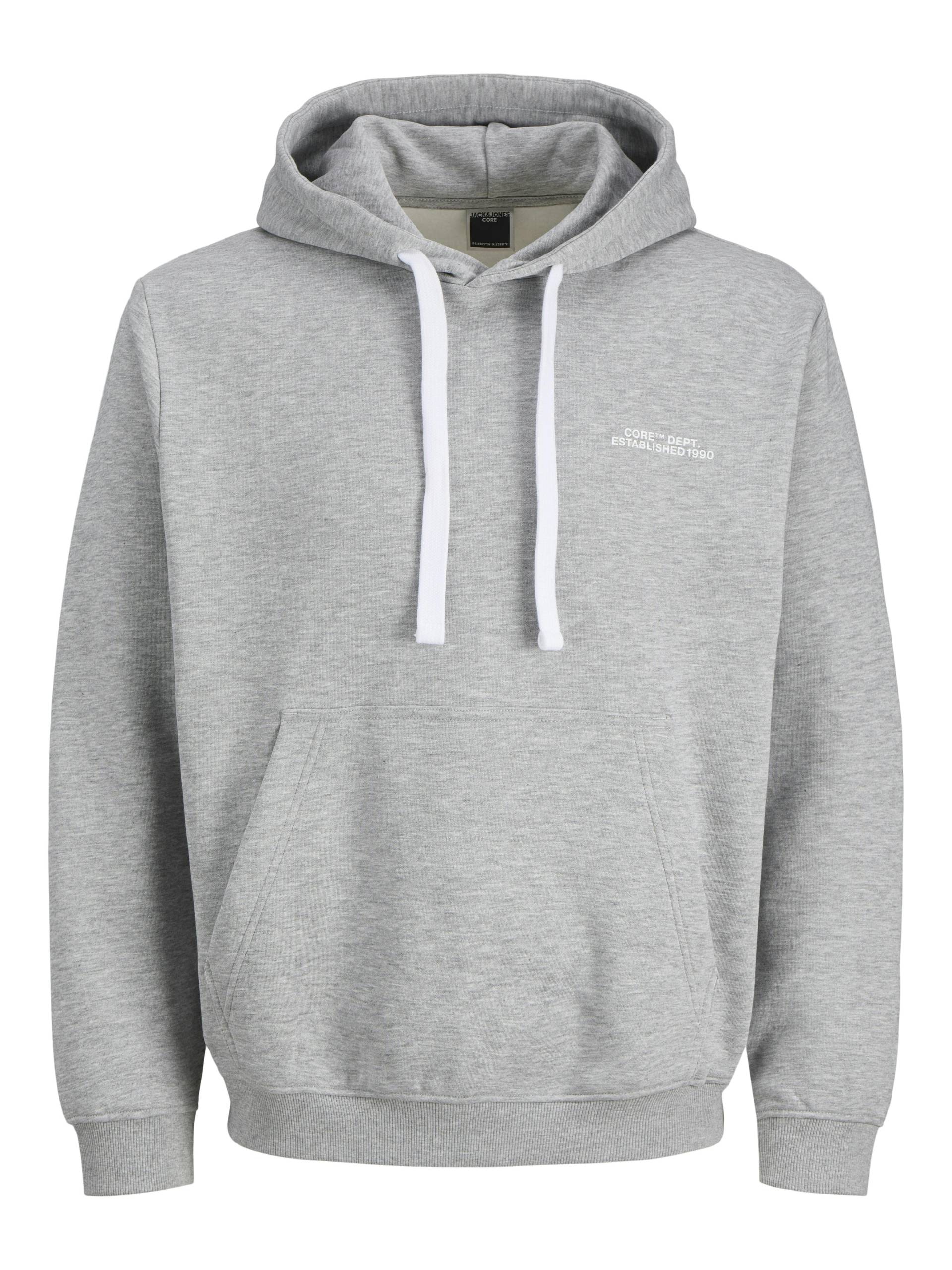 JACK&JONES - JCOCOVER GRAPHIC HOOD LN light grey melange - Gr. - XXL von JACK&JONES