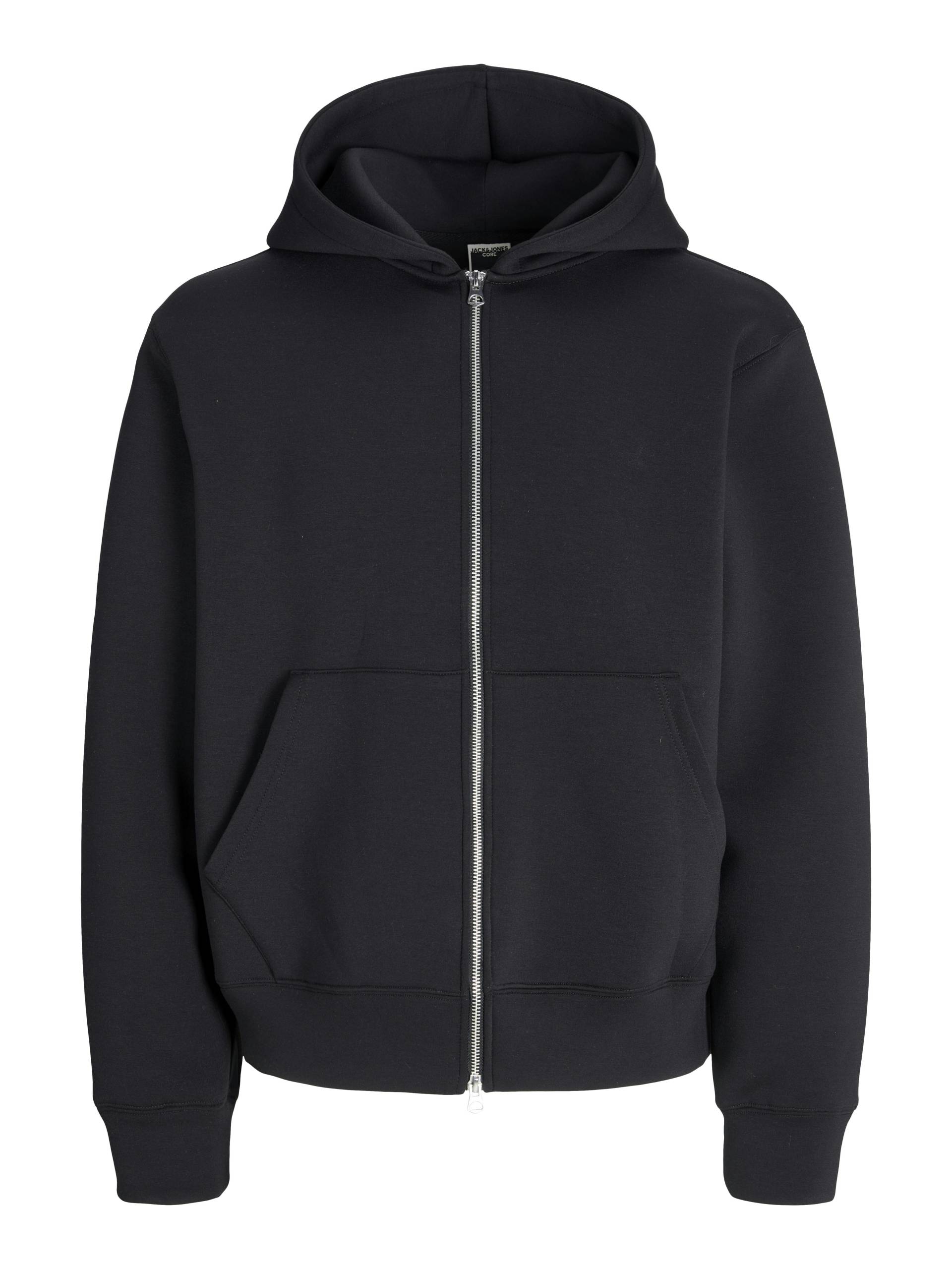 JACK&JONES - JCOCOVER SCUBA SWEAT ZIP HOOD SN black - Gr. - S von JACK&JONES
