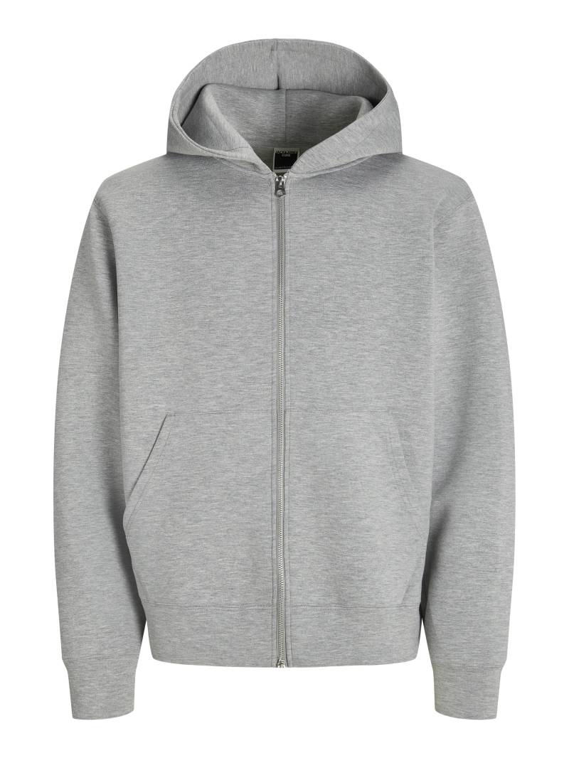 JACK&JONES - JCOCOVER SCUBA SWEAT ZIP HOOD SN light grey melange - Gr. - XL von JACK&JONES