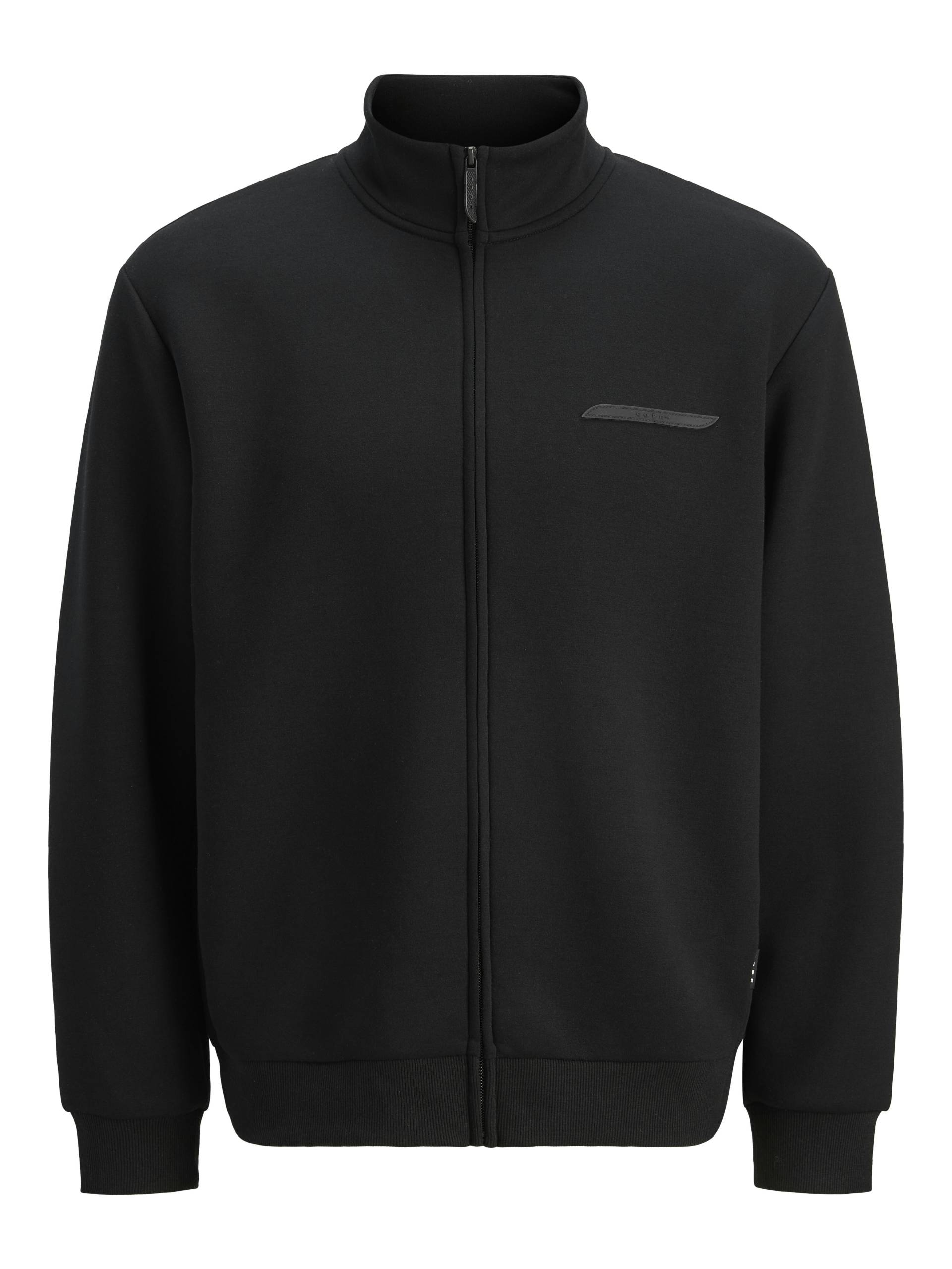 JACK&JONES - JCOFUSION SCUBA SWEAT ZIP HIGH NECK NOOS black - Gr. - S von JACK&JONES