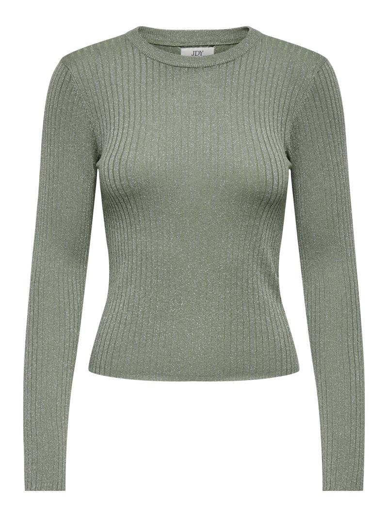 JDY - JDYPLUM LUREX L/S O-NECK PULLOVER KNT hedge green - Gr. - XL von JDY