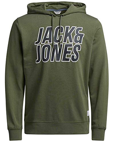JACK & JONES JCOHOUSED Sweat Hood 12122249, Farbe:Deep Lichen Green/Grün;Größe:L von JACK & JONES