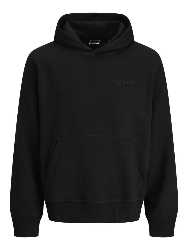 JACK&JONES - JCOINTERLUDE TONAL BACK PRINT SWEAT HOOD black - Gr. - S von JACK&JONES