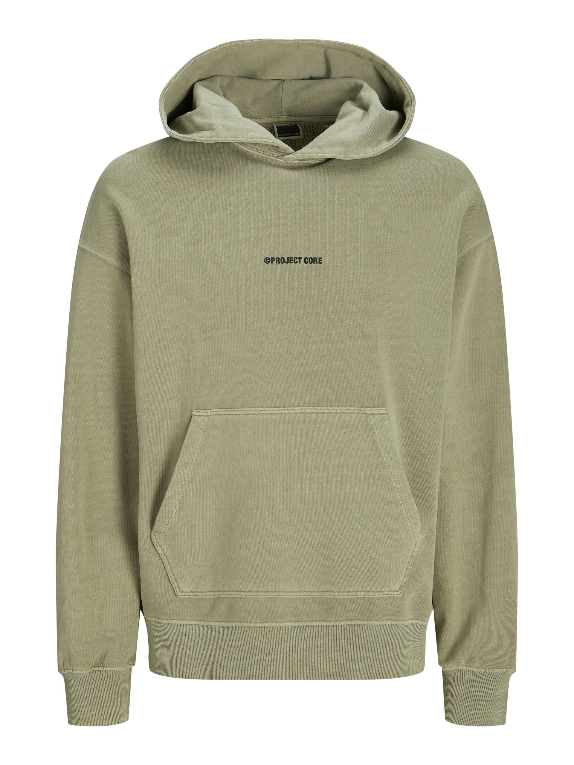 JACK&JONES - JCOKINETIC DYED SWEAT HOOD silver sage - Gr. - M von JACK&JONES