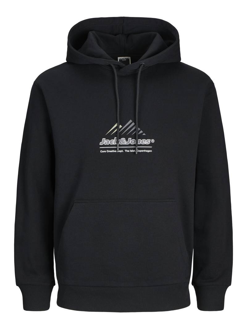 JACK&JONES - JCOLIMA LOGO SWEAT HOOD BFLN black - Gr. - S von JACK&JONES