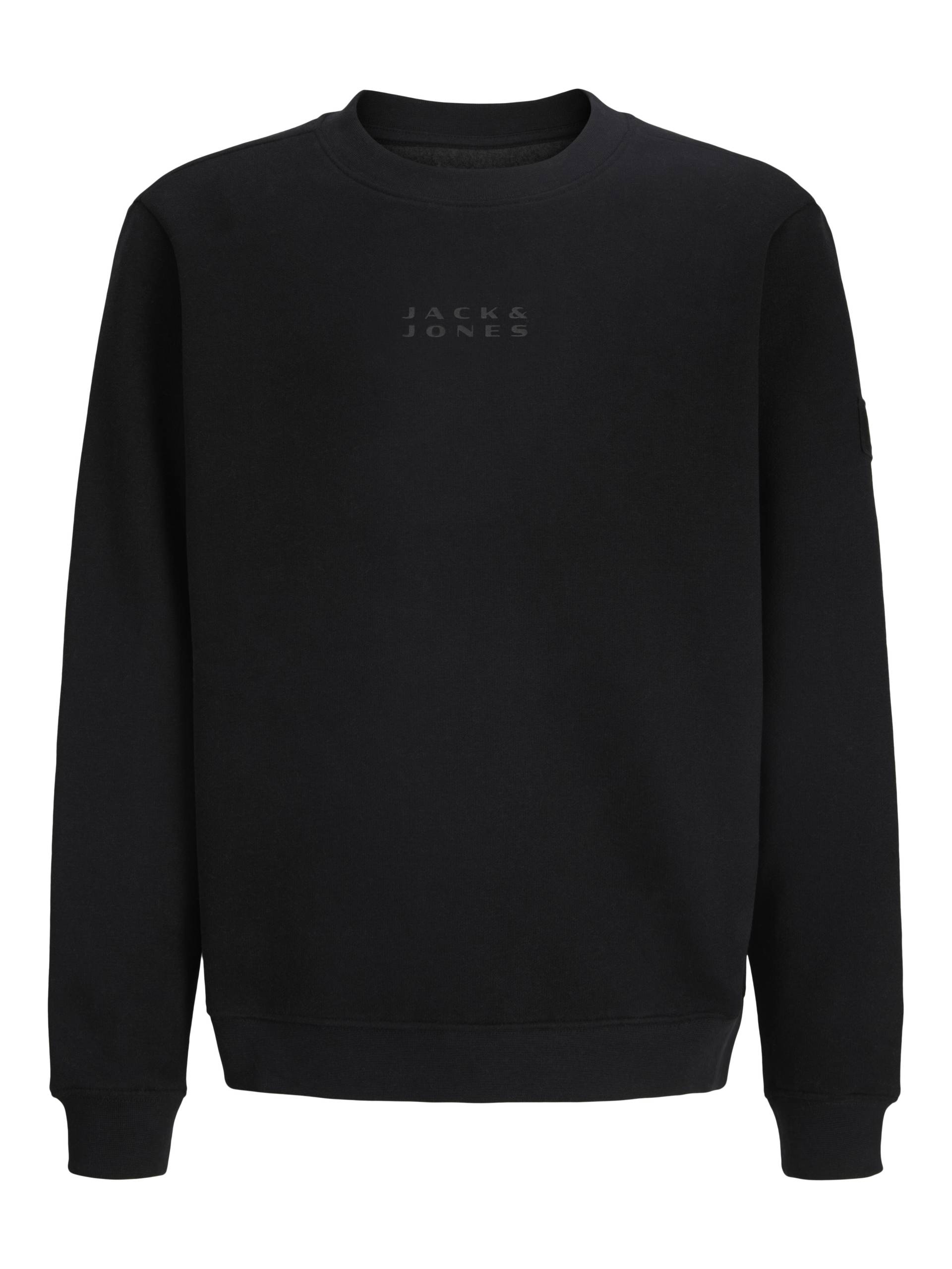 JACK&JONES - JCOPOINT SWEAT BADGE CREW NECK BF MNI black - Gr. - 128 von JACK&JONES