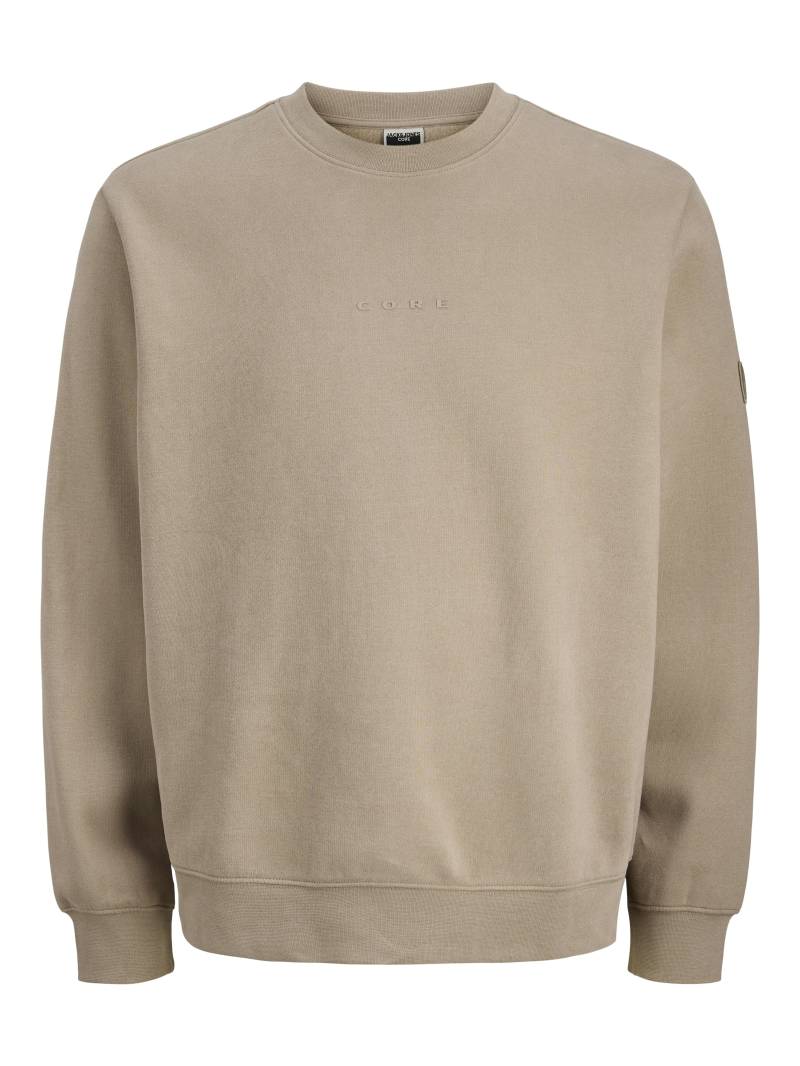 JACK&JONES - JCOPOINT SWEAT BADGE CREW NECK BF desert taupe - Gr. - L von JACK&JONES