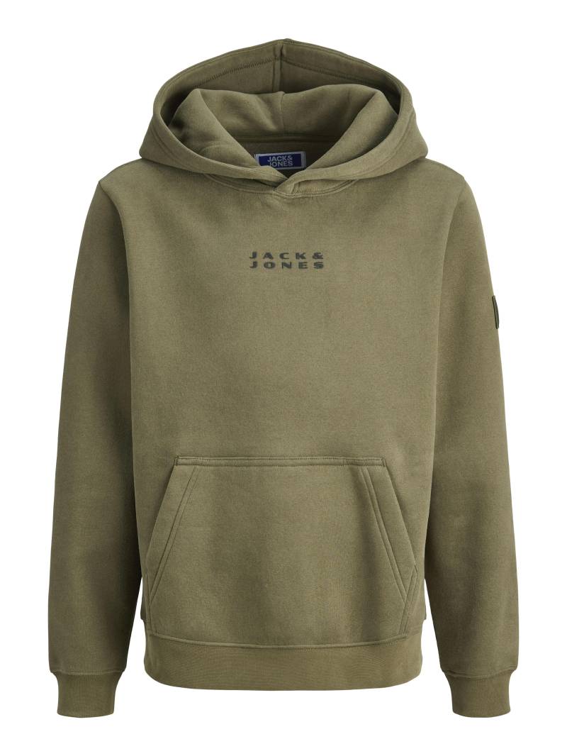 JACK&JONES - JCOPOINT SWEAT BADGE HOOD JNR grape leaf - Gr. - 152 von JACK&JONES