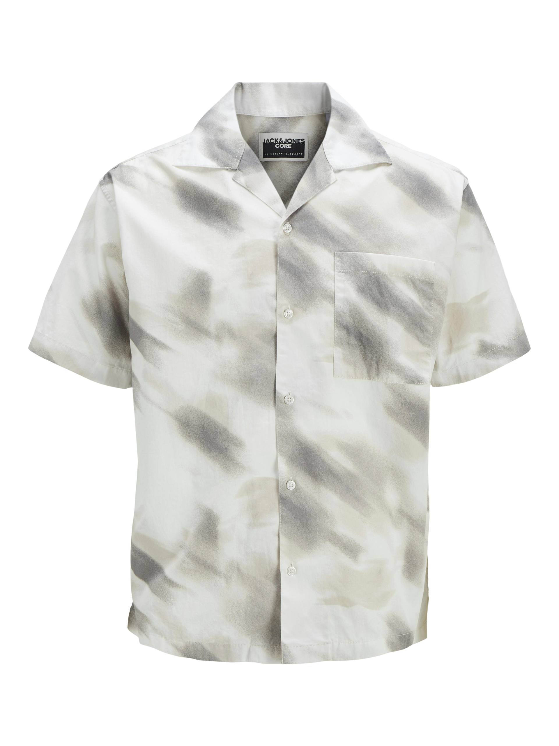 JACK&JONES - JCORECHARGE AOP RESORT SHIRT SS cloud dancer - Gr. - L von JACK&JONES
