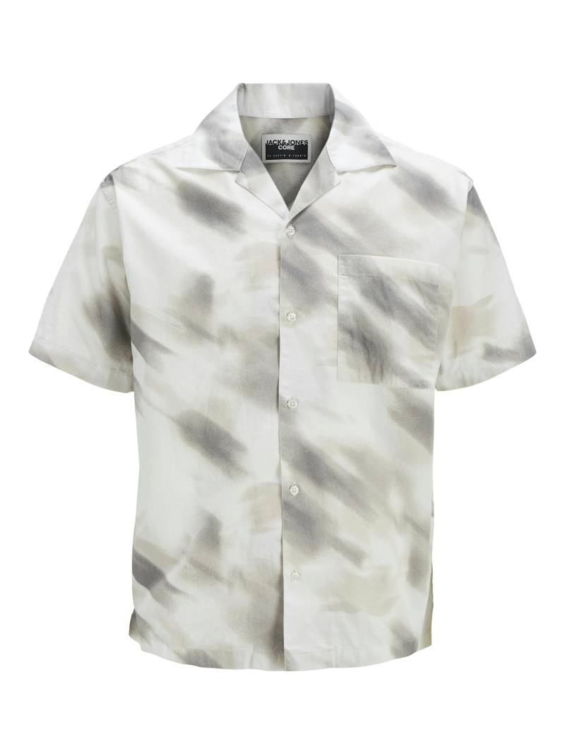 JACK&JONES - JCORECHARGE AOP RESORT SHIRT SS cloud dancer - Gr. - L von JACK&JONES