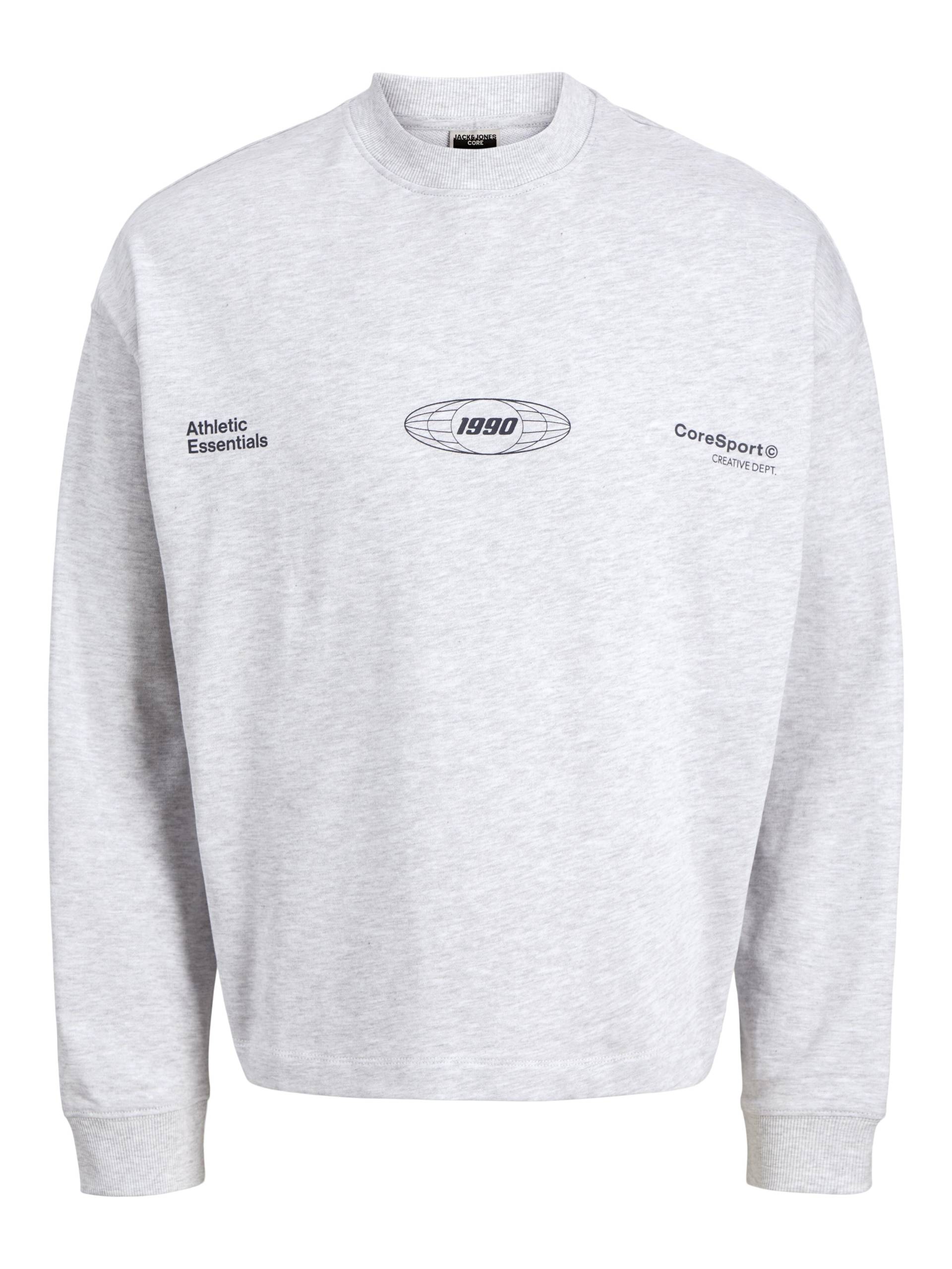 JACK&JONES - JCOSIGNAL SWEAT CREW NECK white melange - Gr. - S von JACK&JONES