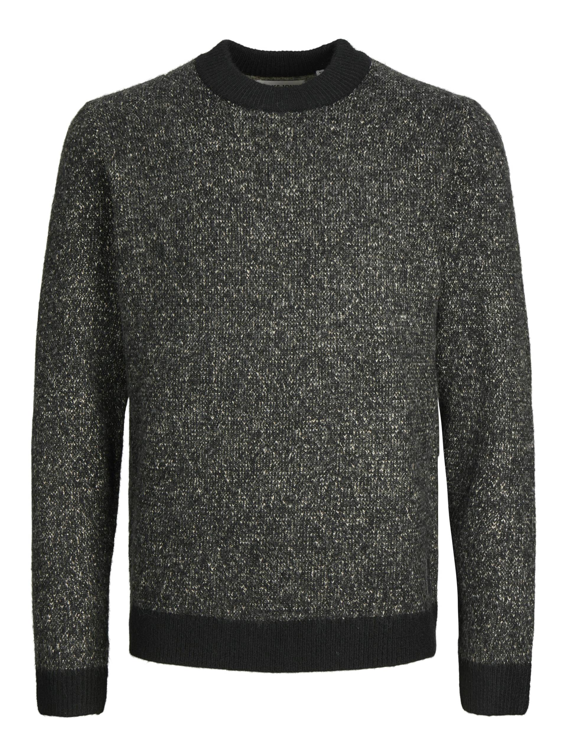 JACK&JONES - JCOSPACE KNIT MOCK NECK SN black - Gr. - XS von JACK&JONES