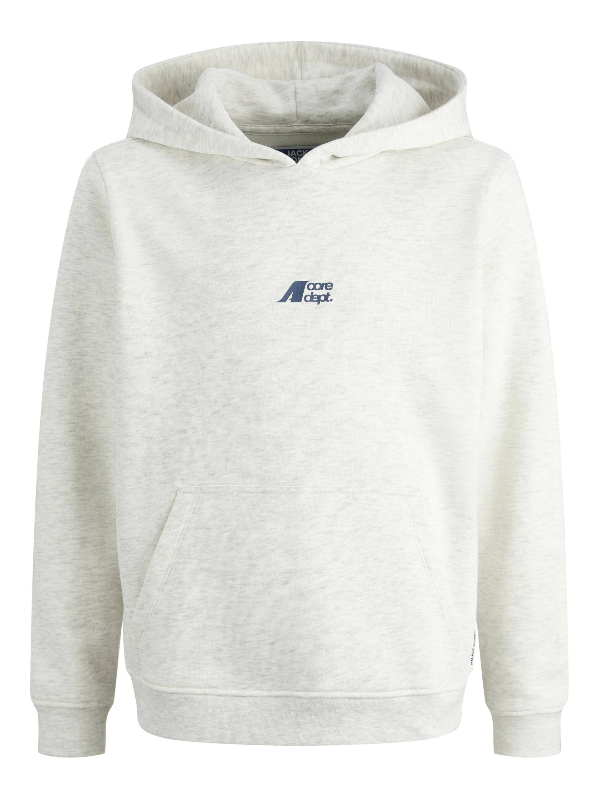 JACK&JONES - JCOTIER PRINT SWEAT HOOD JNR white melange - Gr. - 140 von JACK&JONES