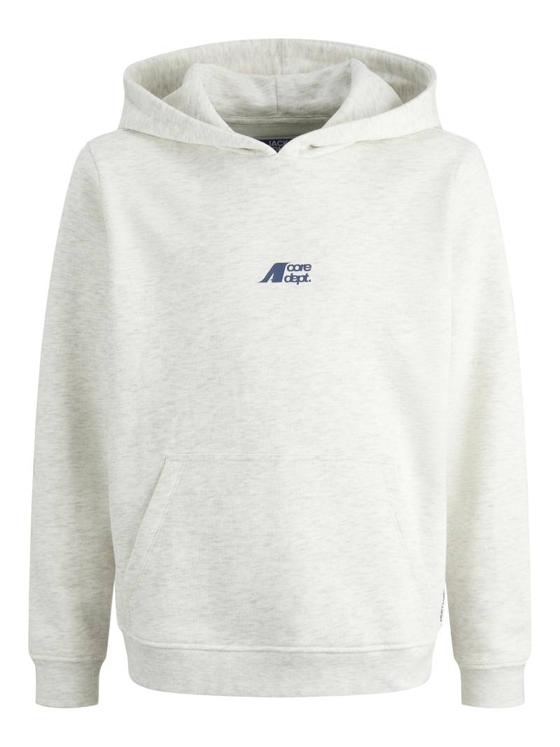 JACK&JONES - JCOTIER PRINT SWEAT HOOD JNR white melange - Gr. - 140 von JACK&JONES
