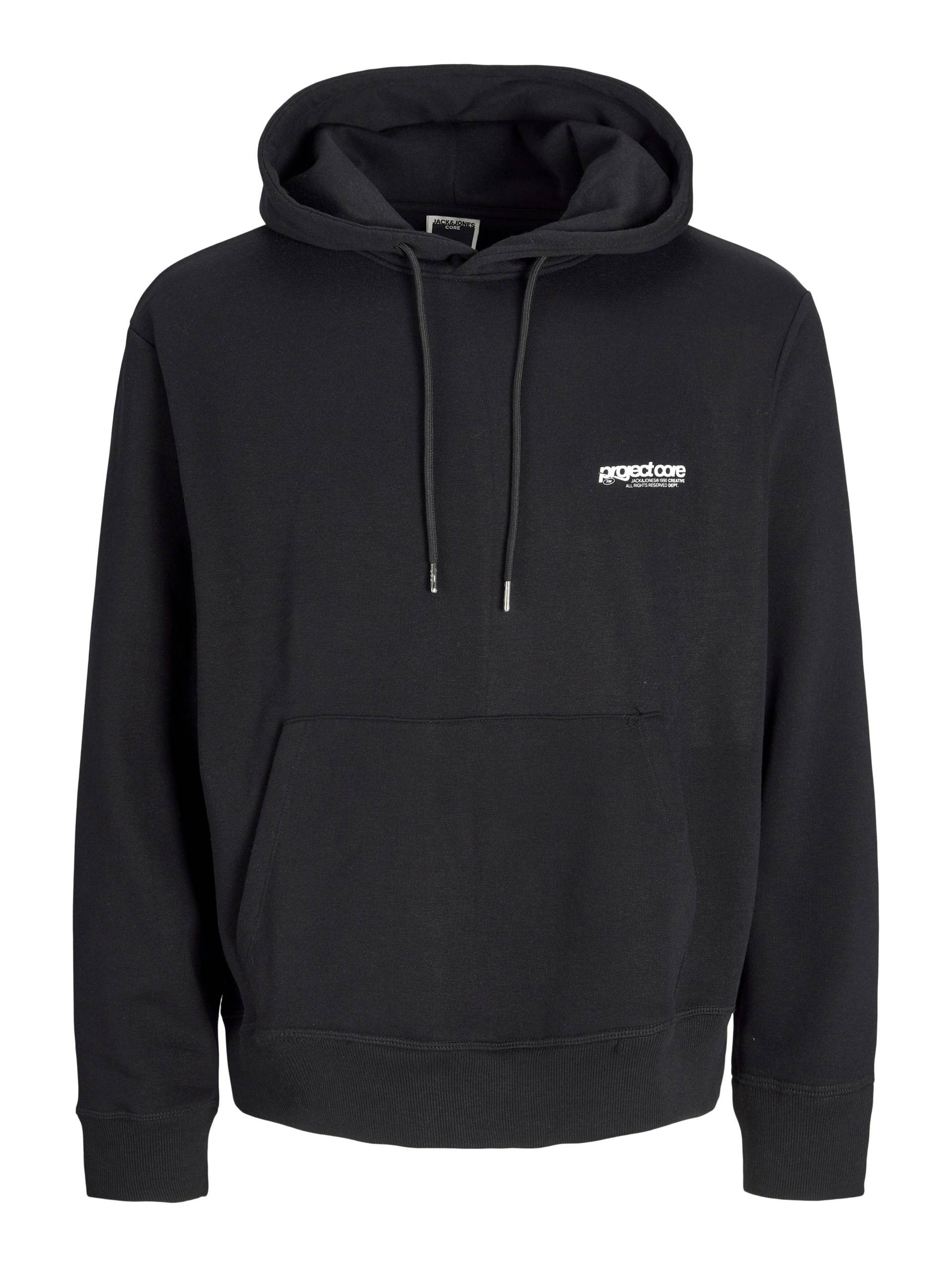 JACK&JONES - JCOUNION PRINT SWEAT HOOD NOOS black - Gr. - XL von JACK&JONES