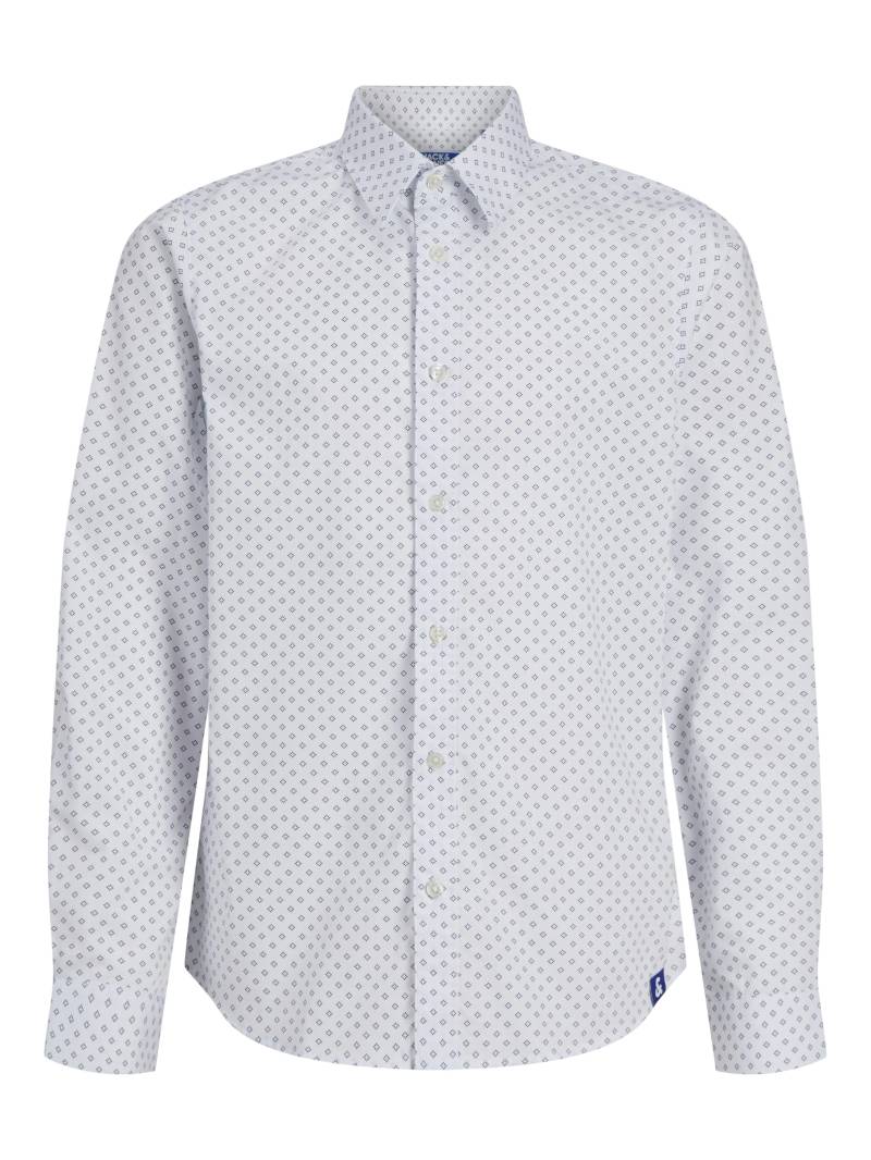 JACK&JONES - JJAXEL PRINT SHIRT LS JNR white - Gr. - 164 von JACK&JONES