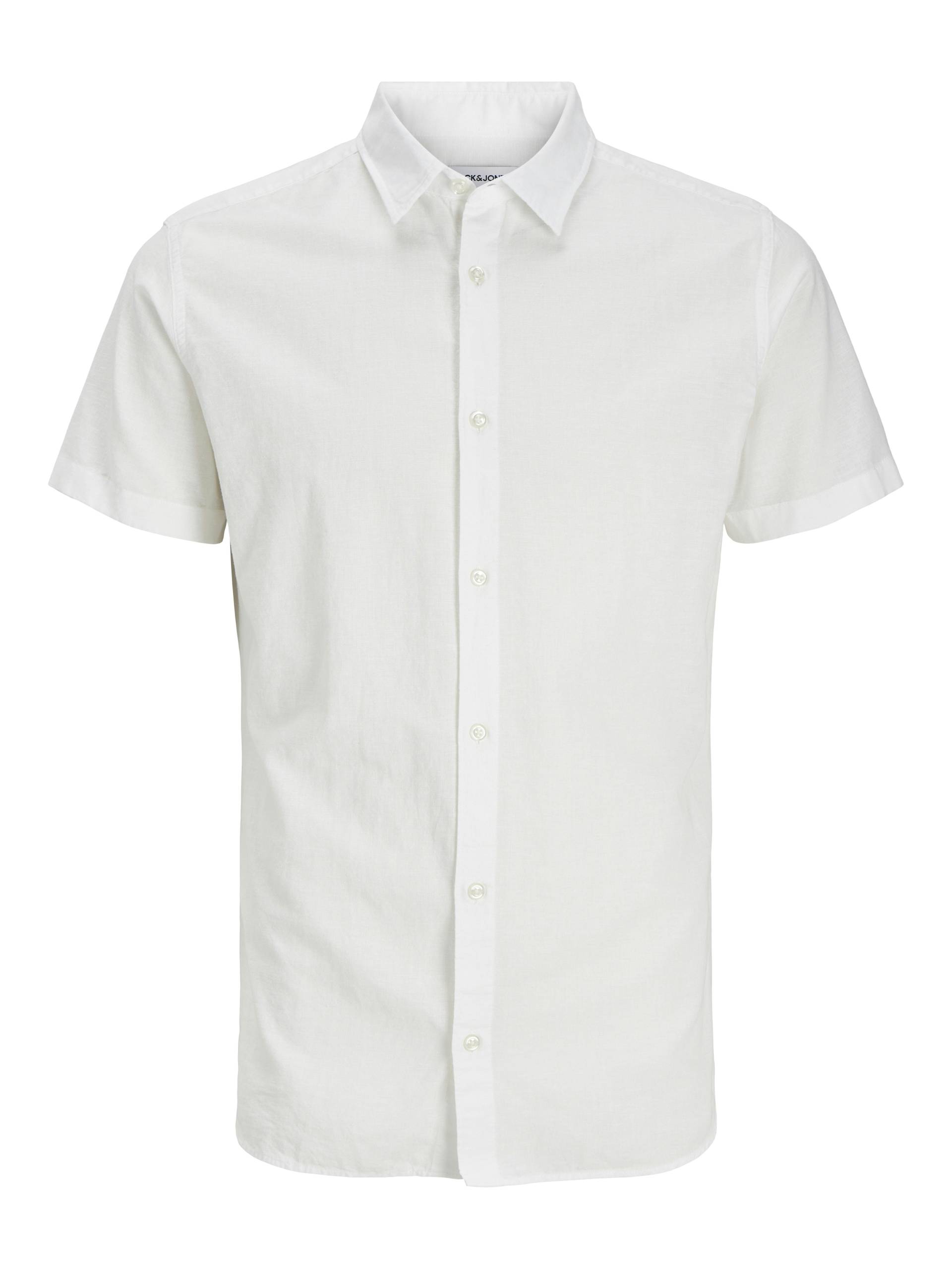 JACK&JONES - JJBREEZE LINEN BLEND SHIRT SS SN JNR white - Gr. - 176 von JACK&JONES