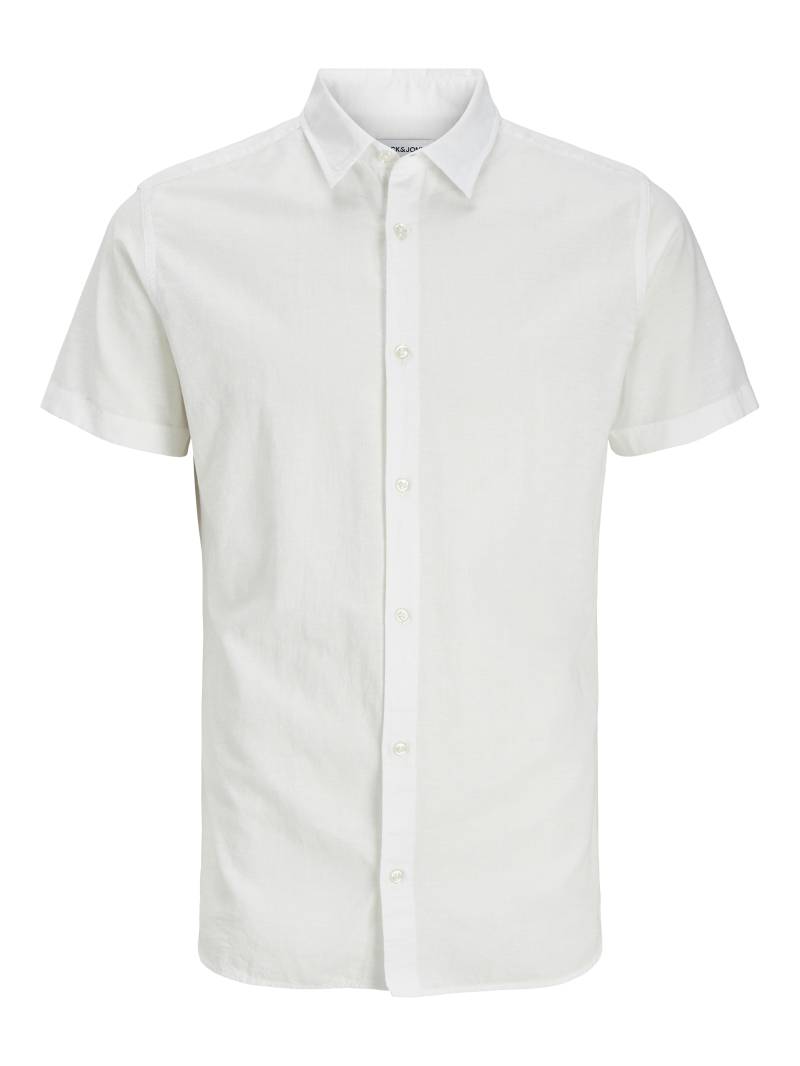JACK&JONES - JJBREEZE LINEN BLEND SHIRT SS SN JNR white - Gr. - 176 von JACK&JONES