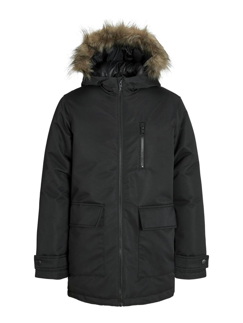 JACK&JONES - JJCHARLIE DETACHABLE FAUX FUR PARK JNR black - Gr. - 152 von JACK&JONES