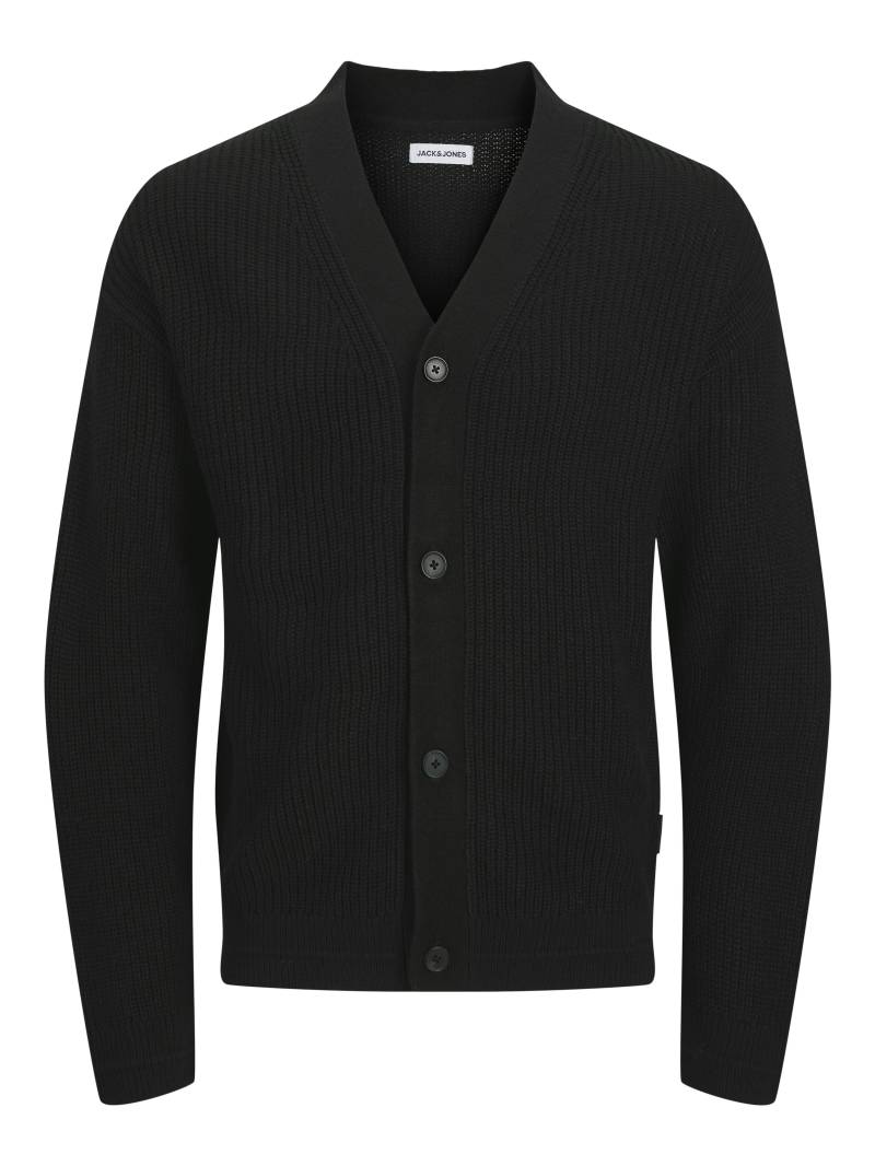 JACK&JONES - JJCONNOR KNIT V-NECK CARDIGAN JNR black - Gr. - 164 von JACK&JONES